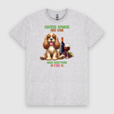 Cocker Spaniel and Wine Thumbnail